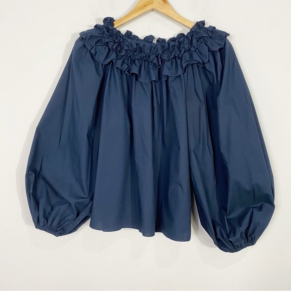 ULLA JOHNSON Olga Ruffled Cotton Blouse - Picture 5 of 13
